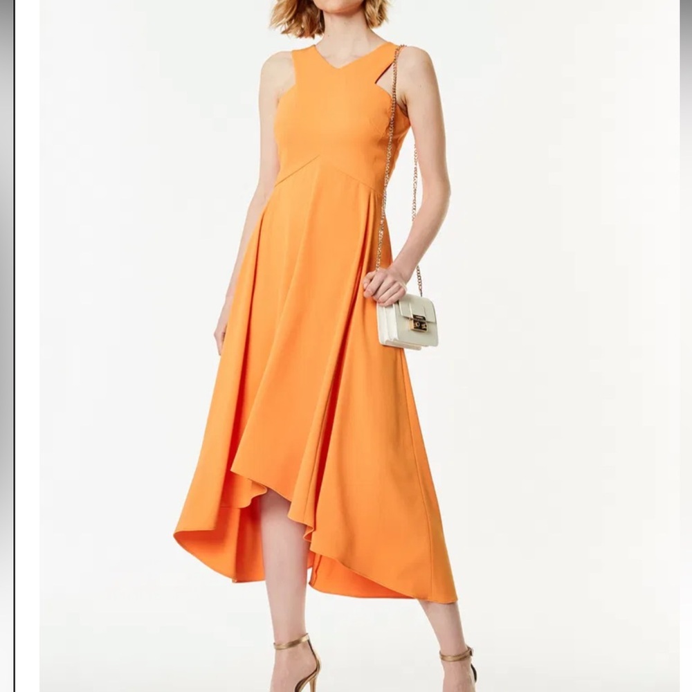 Karen Millen V-Neck‎ Midi Dress Sz 8